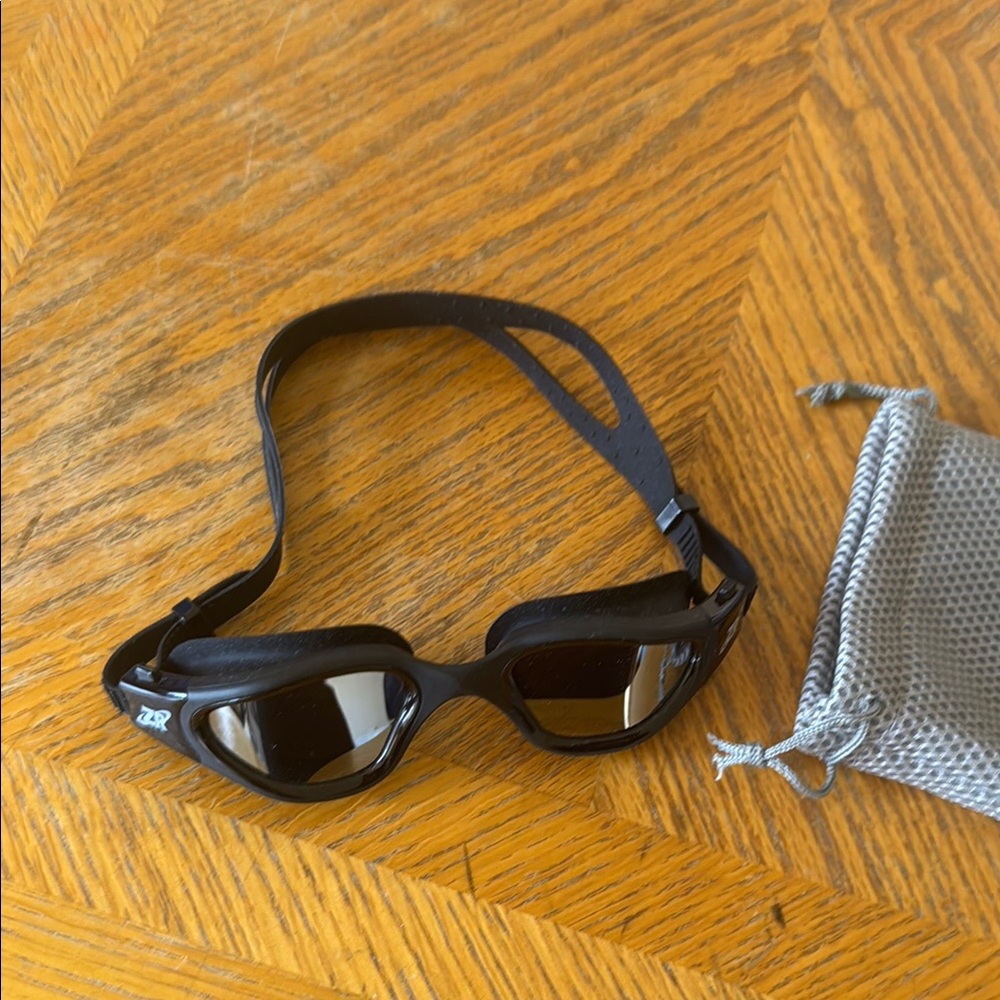 Black Swim Goggles with Case
